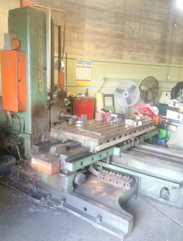 Giddings & Lewis 340T 4" Table Type Horizontal Boring Mill Boring