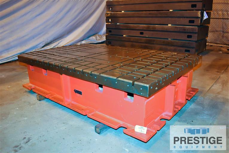 Machining-Table-T-Slotted-Riser-Work-Table-108-x-68-x-25-Ht-Cast-Iron