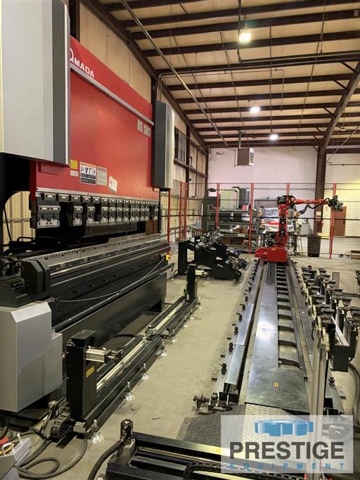 Amada HG1303 143 Ton x 10' 8Axis CNC Press Brake W/Robotic Manipulator