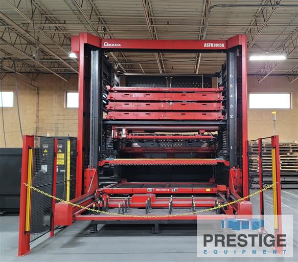 Amada LCG3015AJ 4KW Fiber Laser with ASFH Compact Load Unload & Tower Storage System -32437g