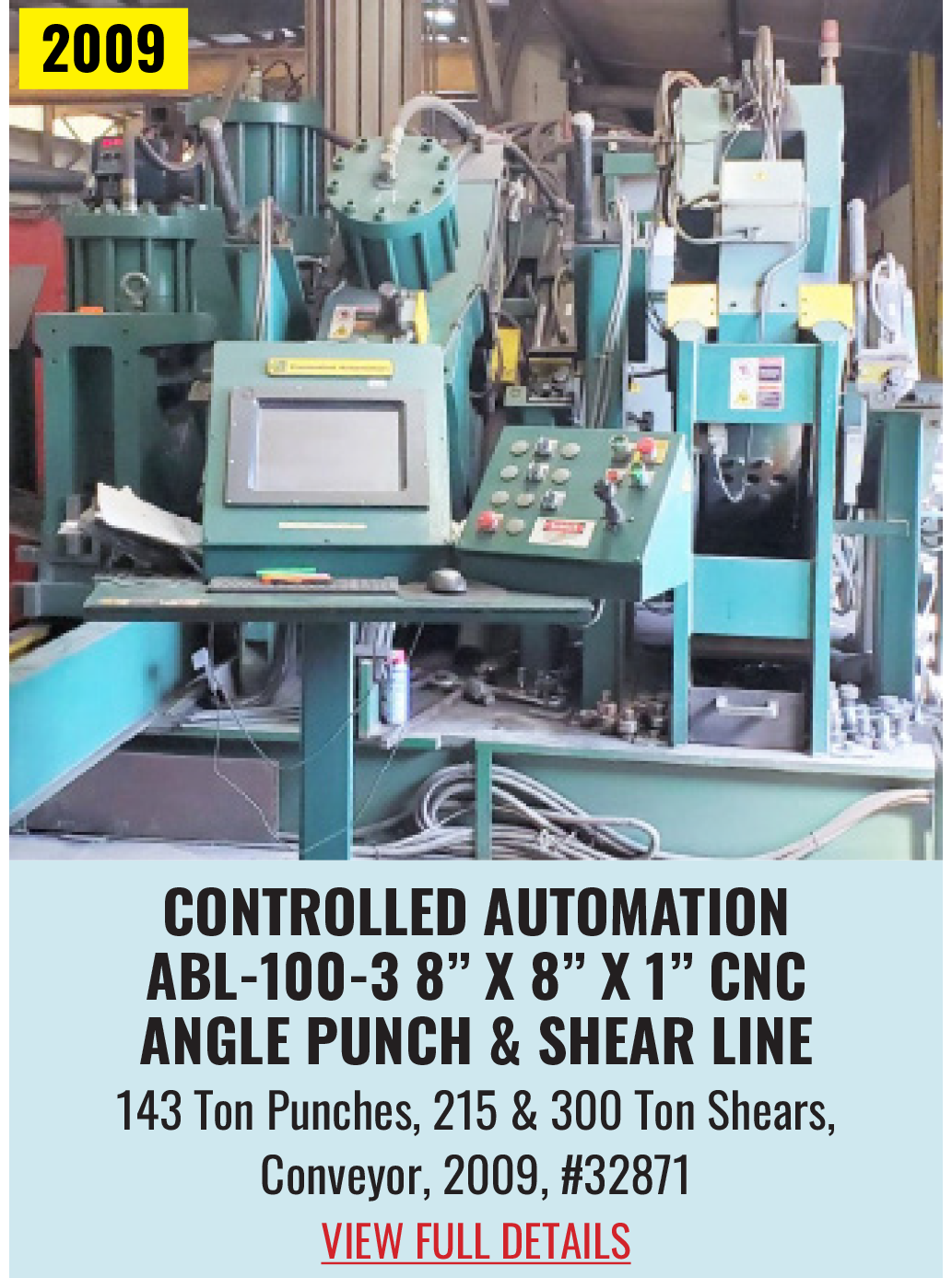 Structural Steel Fabrication Machines, Available Immediately ...