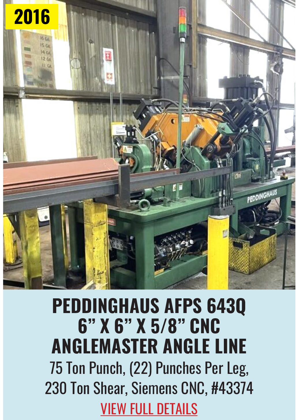 Structural Steel Fabrication Machines, Available Immediately ...