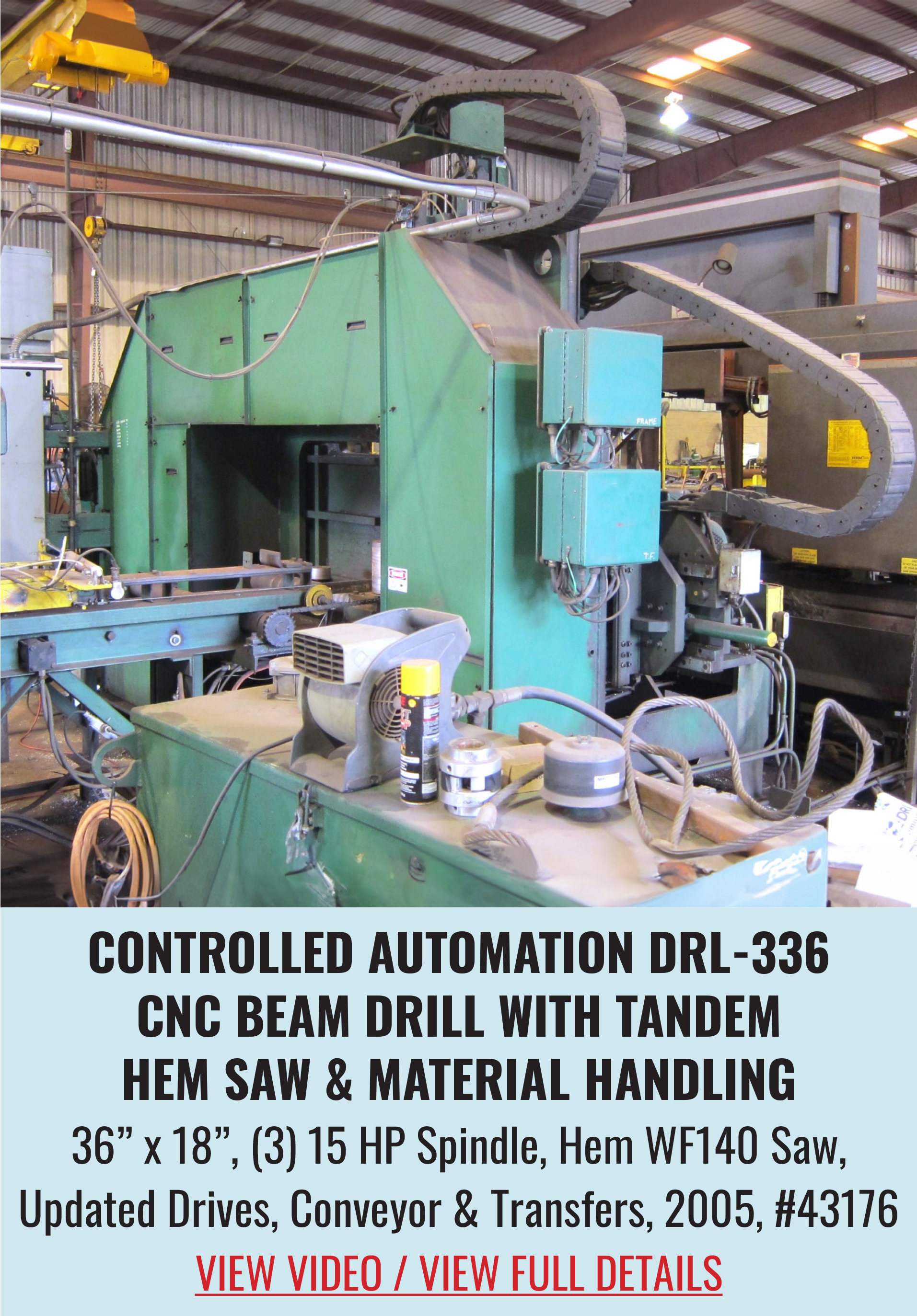 Peddinghaus PCD-1100/3C ATC Advantage 2 CNC High Speed Beam Drill & Conveyor
